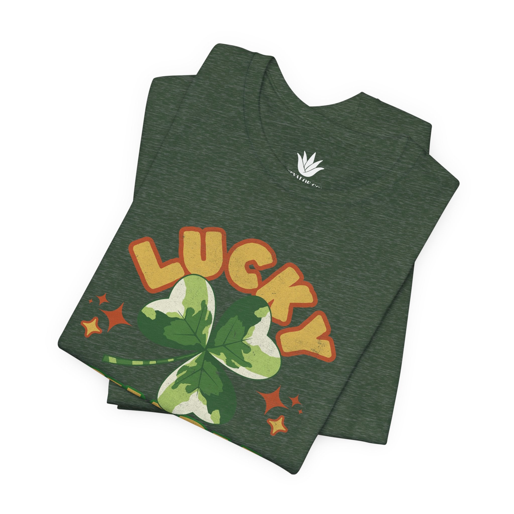 Lucky Charm T-Shirt – Retro Four-Leaf Clover St. Patrick’s Day Tee for Plant Lovers