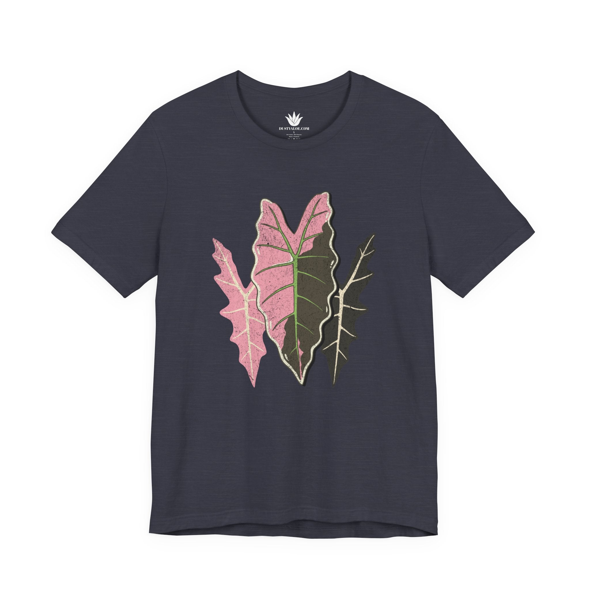 Variegated Alocasia Trio T-Shirt – Botanical Leaf Tee for Plant Lovers