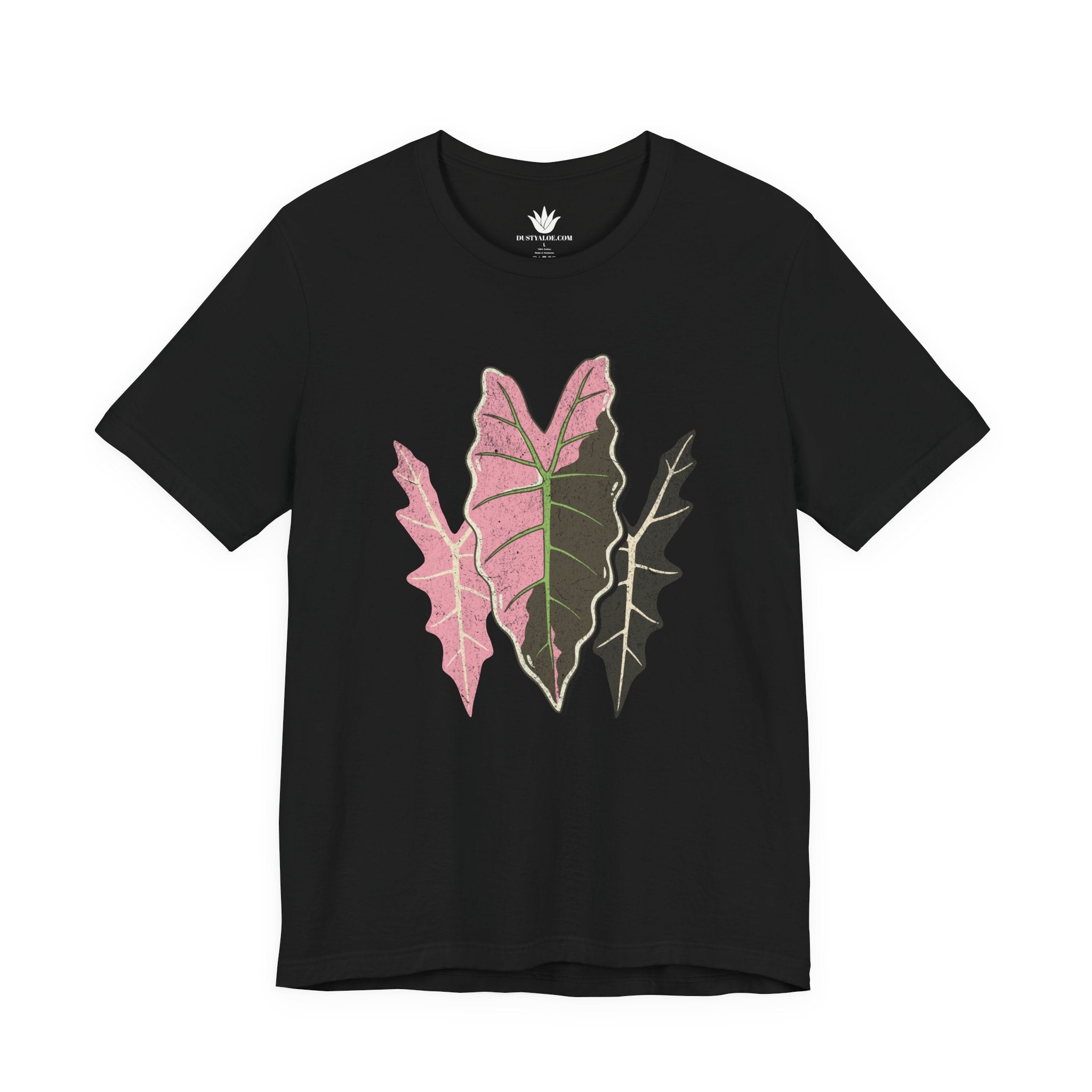 Variegated Alocasia Trio T-Shirt – Botanical Leaf Tee for Plant Lovers