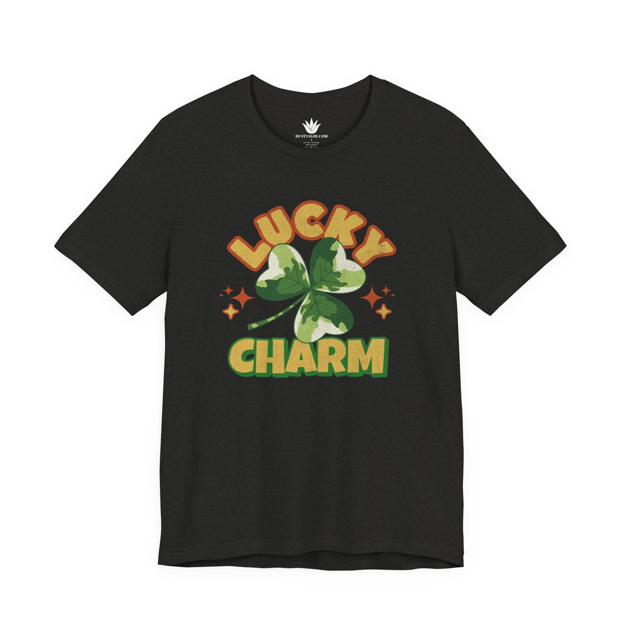 Lucky Charm T-Shirt – Retro Four-Leaf Clover St. Patrick’s Day Tee for Plant Lovers