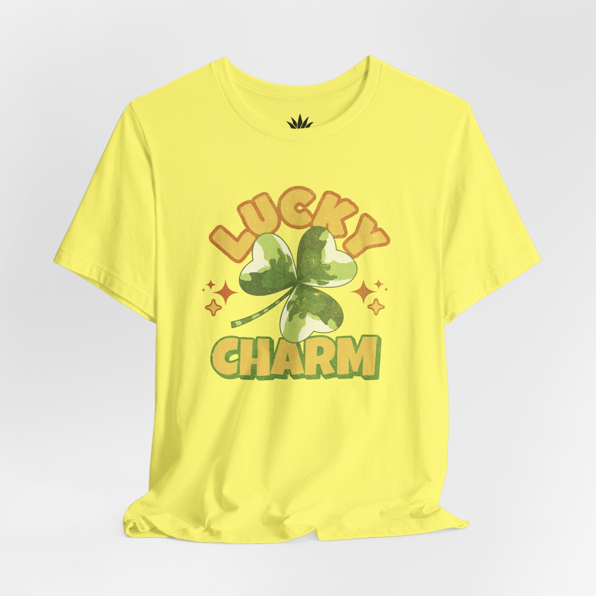 Lucky Charm T-Shirt – Retro Four-Leaf Clover St. Patrick’s Day Tee for Plant Lovers