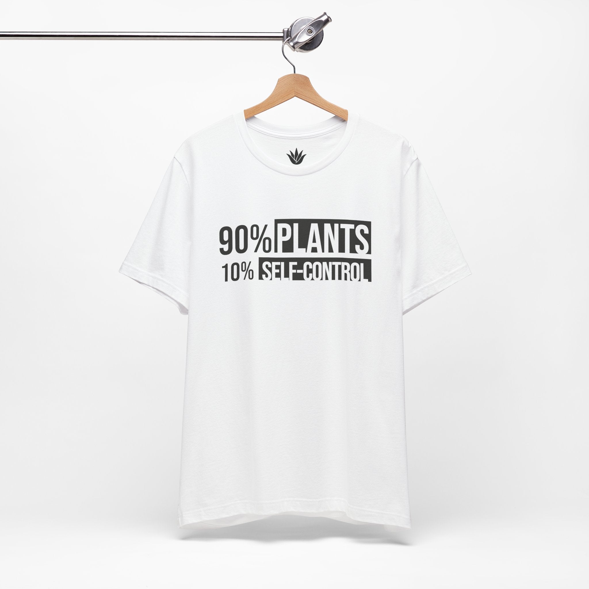 90% Plants 10% Self-Control T-Shirt – Funny Minimalist Tee for Plant Lovers
