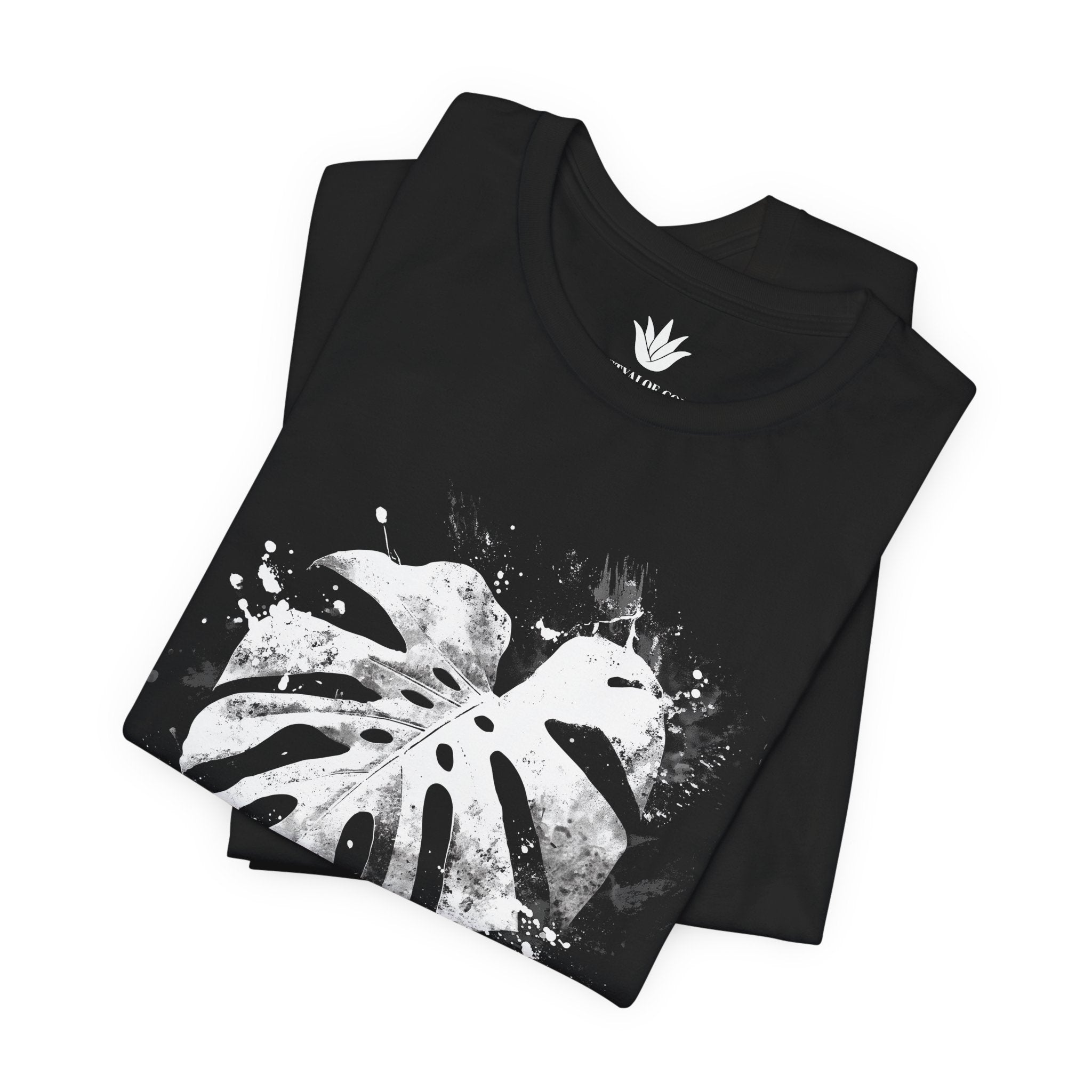 Monstera Splash T-Shirt – Splatter Leaf Botanical Tee for Plant Lovers