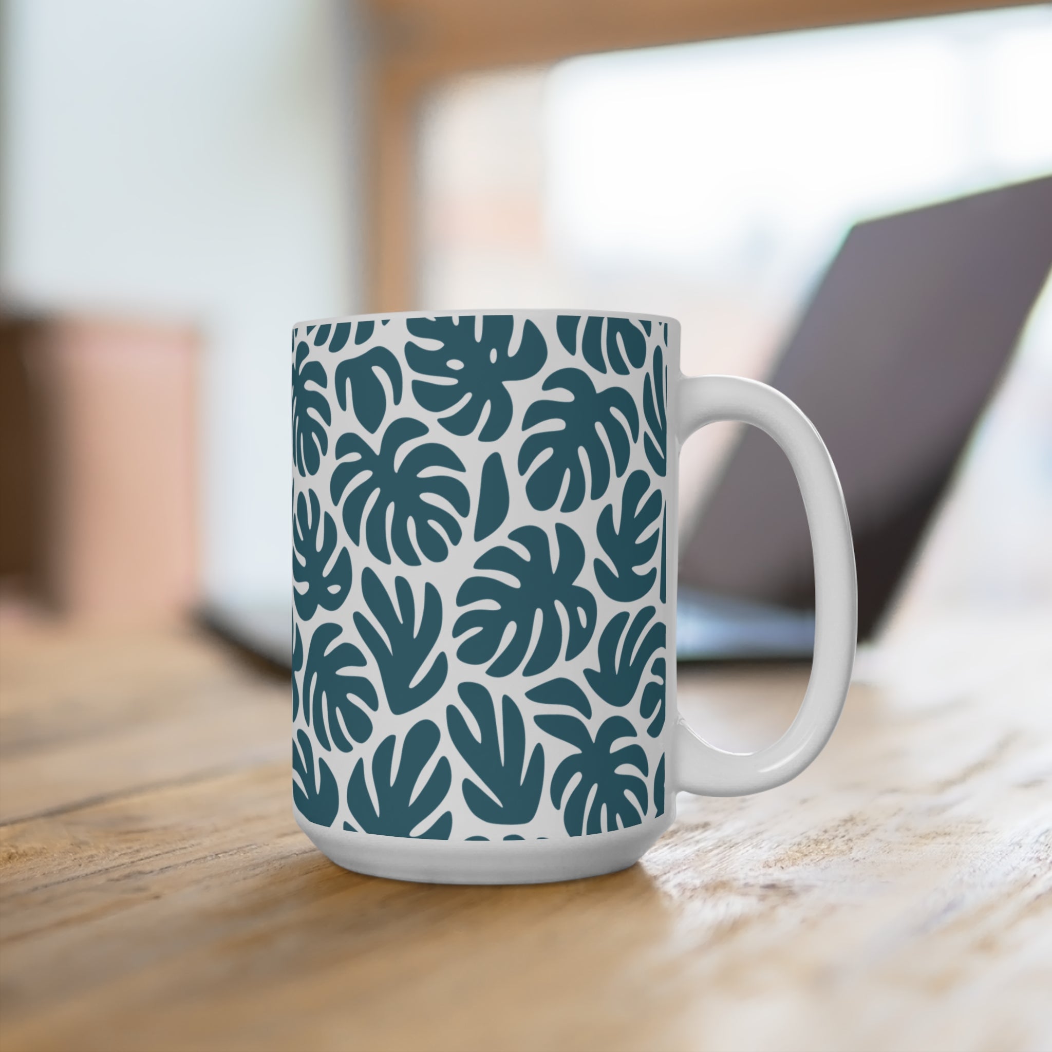 Monstera Leaf Mug – Tropical Jungle Coffee Cup for Plant Lovers