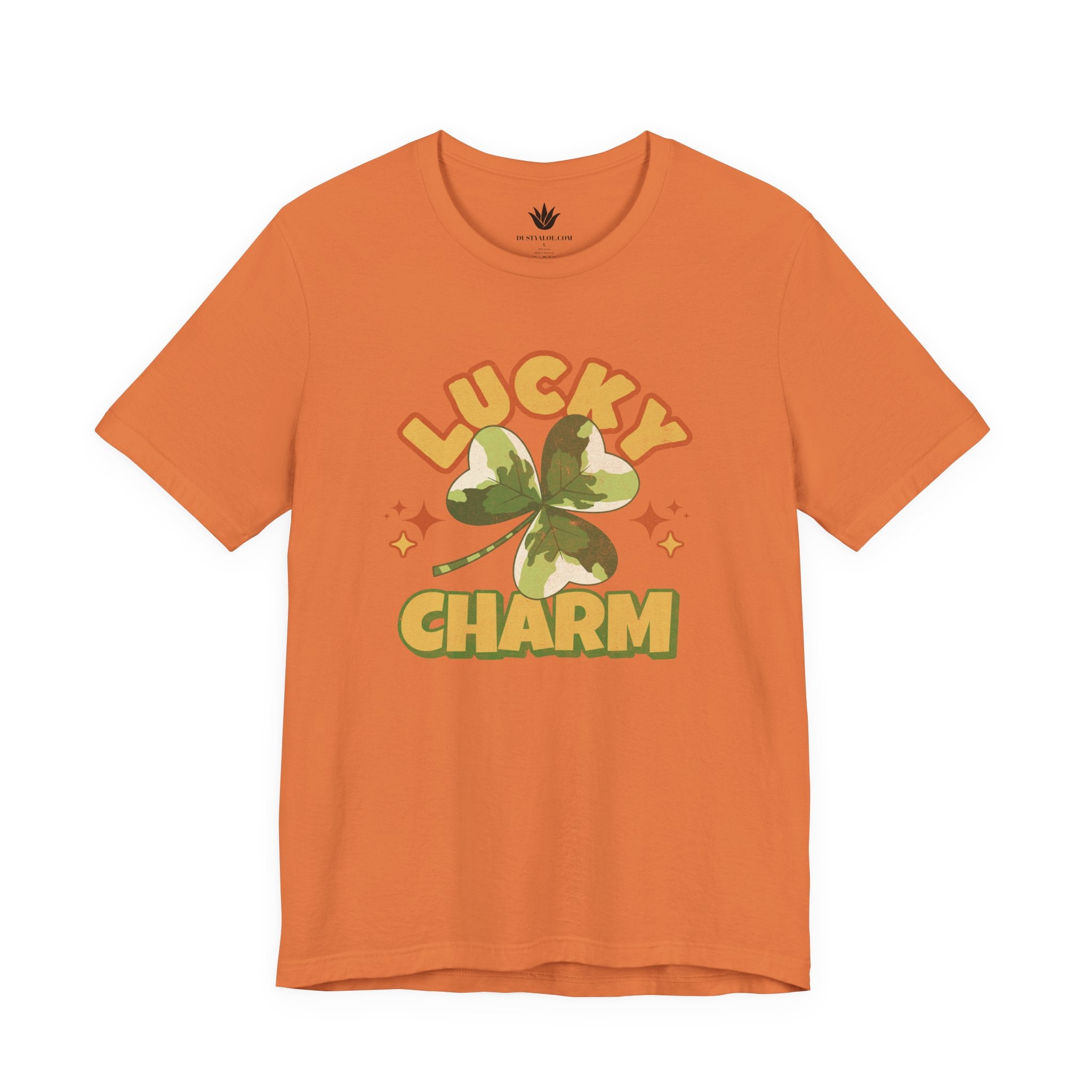 Lucky Charm T-Shirt – Retro Four-Leaf Clover St. Patrick’s Day Tee for Plant Lovers