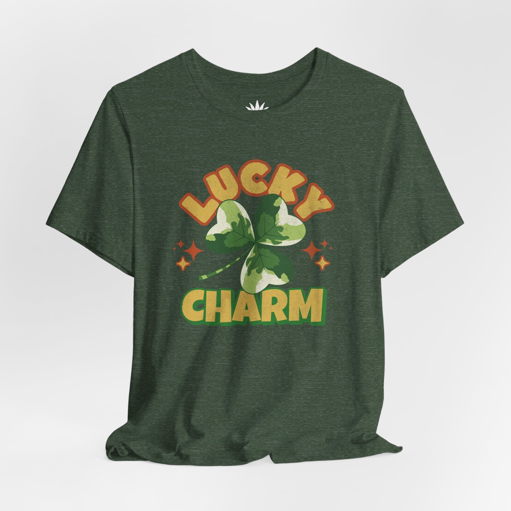 Lucky Charm T-Shirt – Retro Four-Leaf Clover St. Patrick’s Day Tee for Plant Lovers