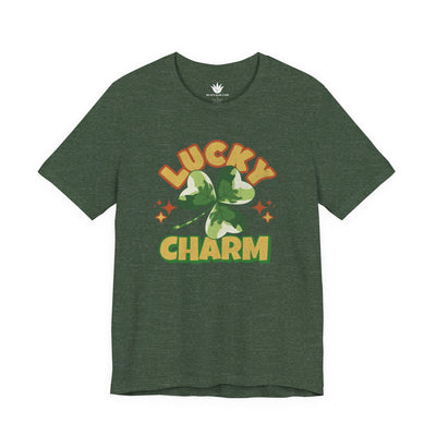 Lucky Charm T-Shirt – Retro Four-Leaf Clover St. Patrick’s Day Tee for Plant Lovers