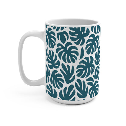 Monstera Leaf Mug – Tropical Jungle Coffee Cup for Plant Lovers