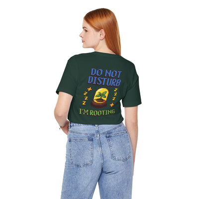 Do Not Disturb I’m Rooting T-Shirt – Funny Pixel Plant Lover Tee