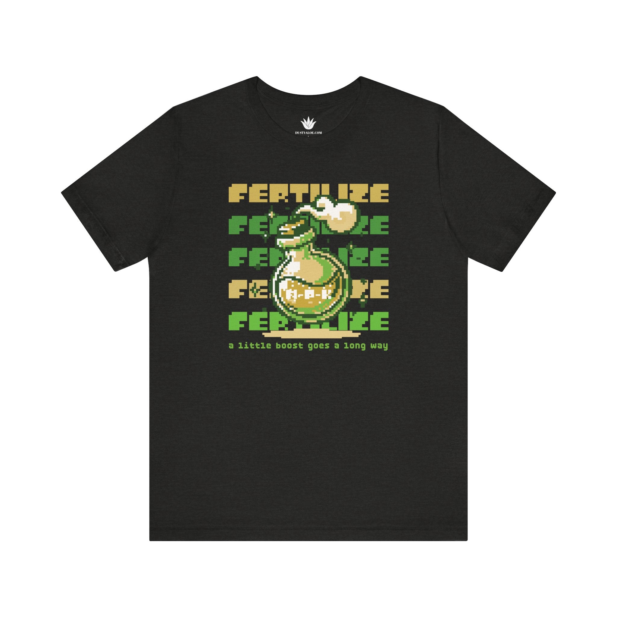 Black t-shirt with a graphic design of a snake and text on a white background