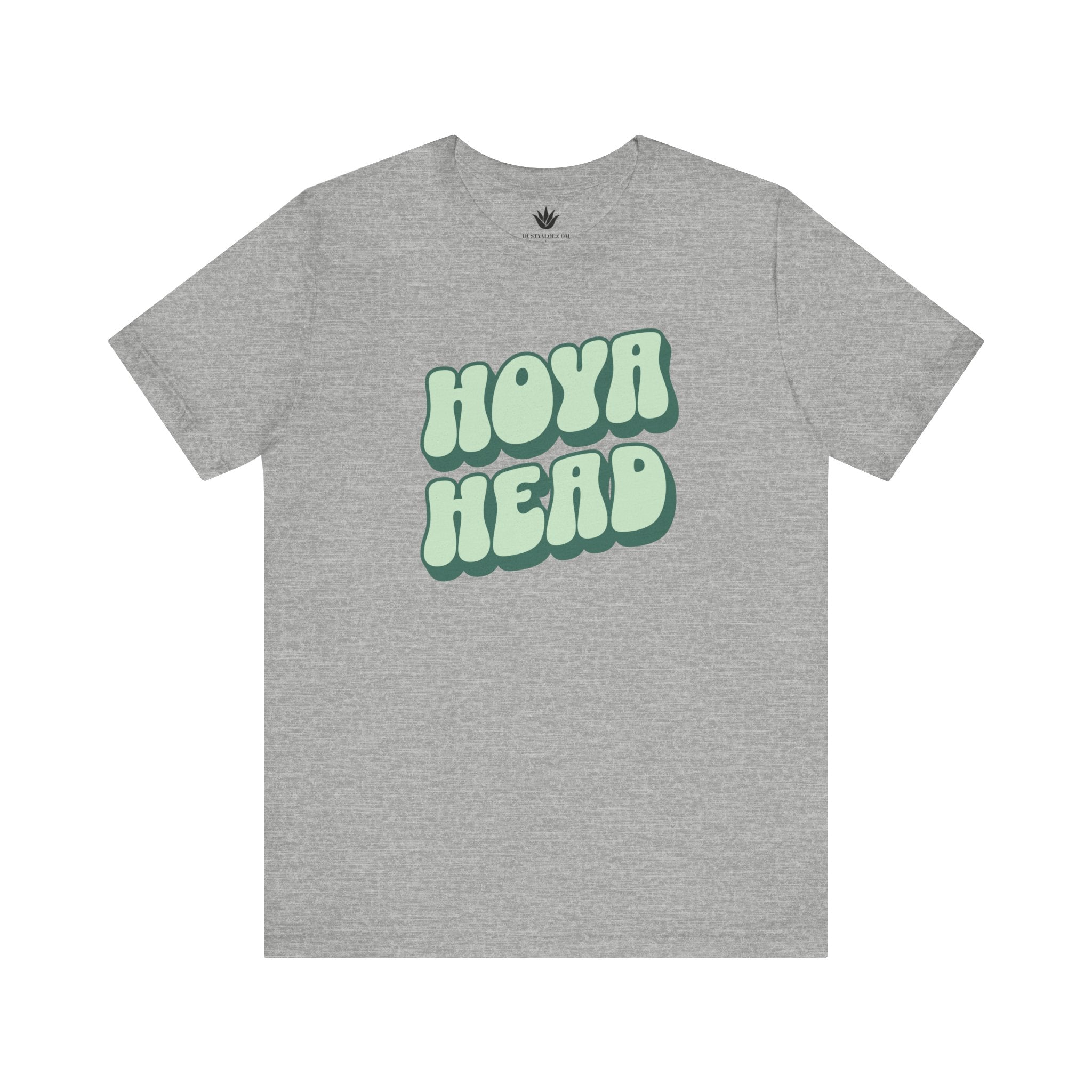 Gray t-shirt with 'HOYA HEAD' text on a white background