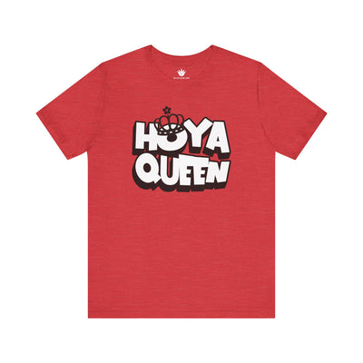Red t-shirt with 'HOYA QUEEN' text on a white background