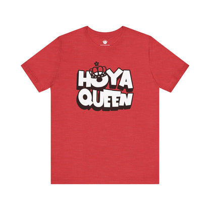 Red t-shirt with 'HOYA QUEEN' text on a white background