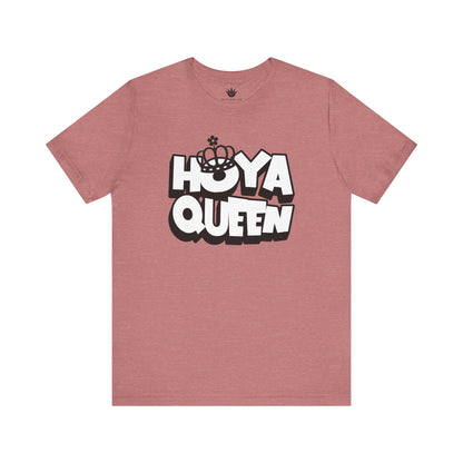 Pink t-shirt with 'HOYA QUEEN' text on a white background