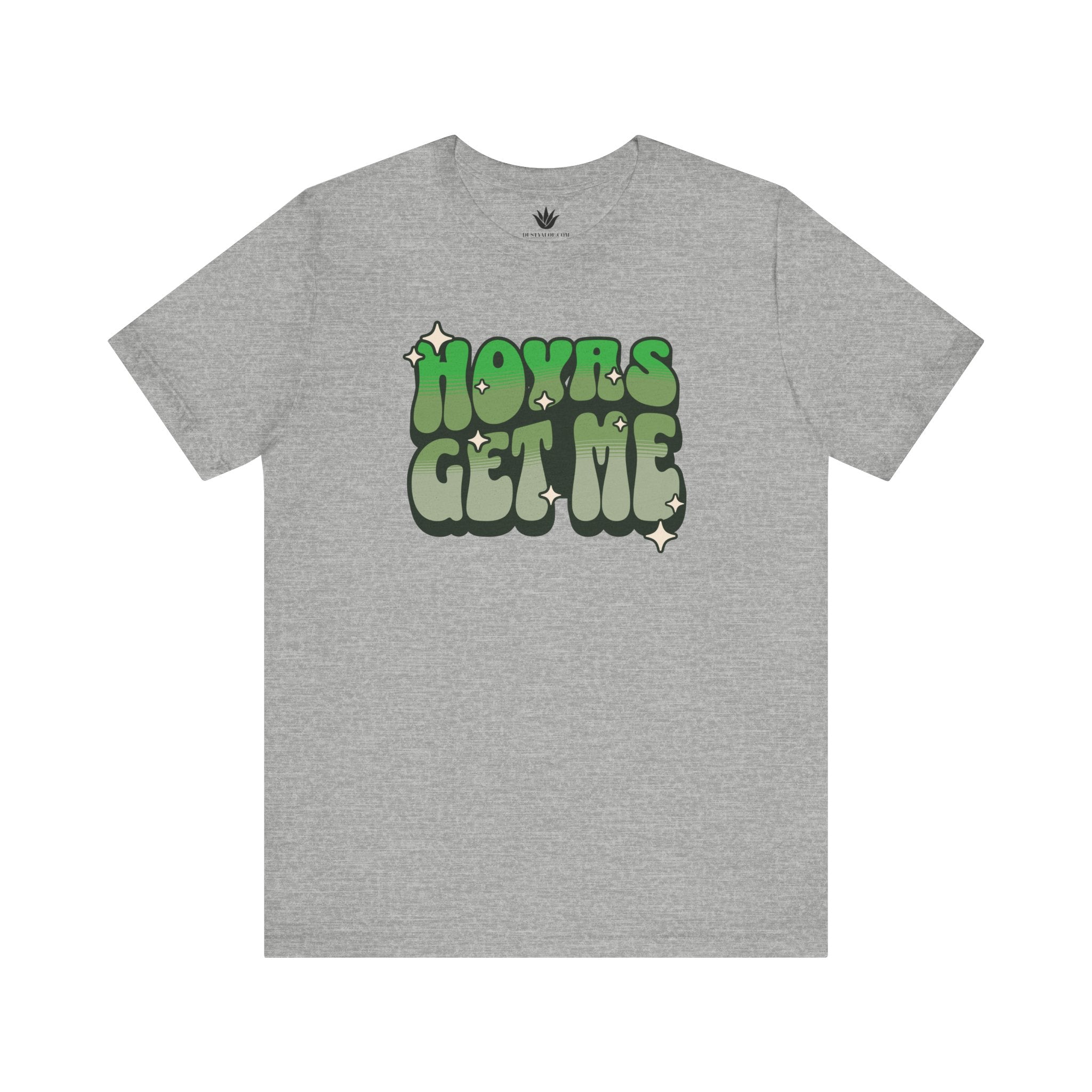 Light grey “Hoyas Get Me” T-shirt – vintage style plant parent tee for Hoya lovers and indoor plant fans